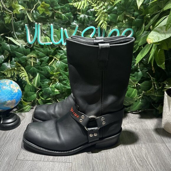 Vintage HH DOUBLE H Barry Leather Mens Size 10 EE Motorcycle Harness Boots USA - Picture 4 of 11